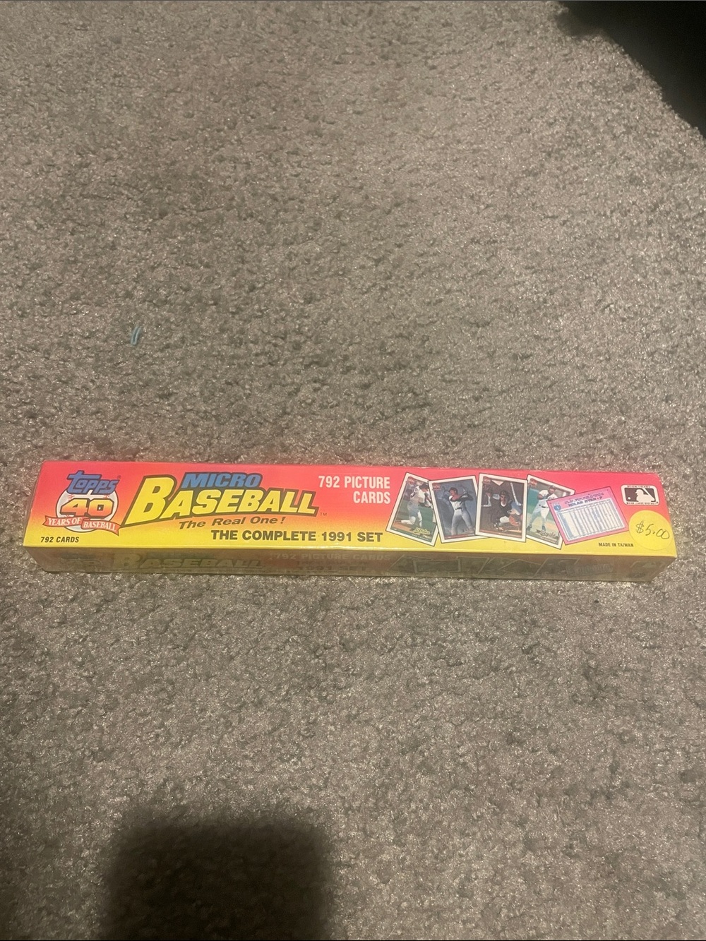 Topps Micro Baseball 1991 Set in Red and Yellow Box